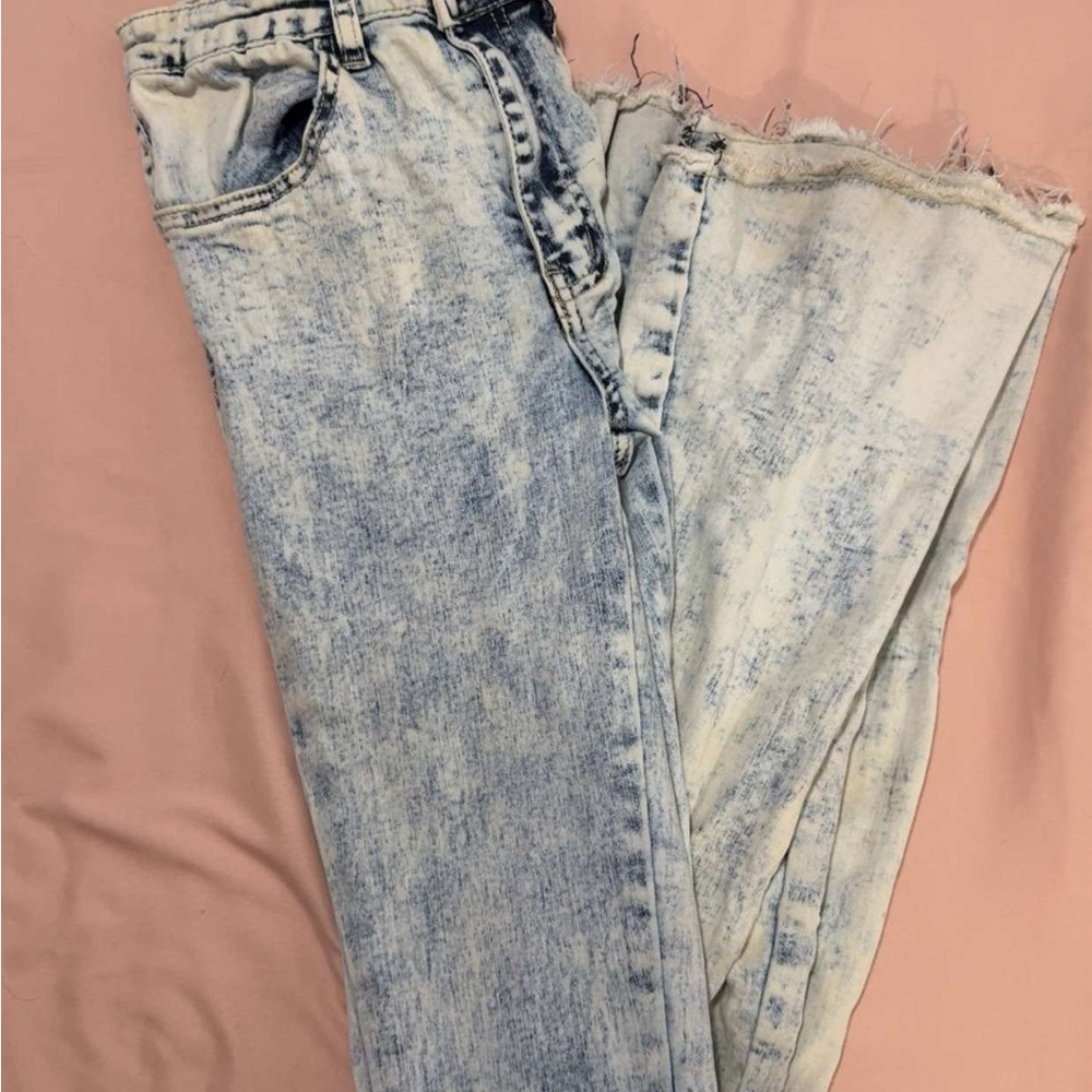 Altar'd State Blue Flare Wide Leg Jeans